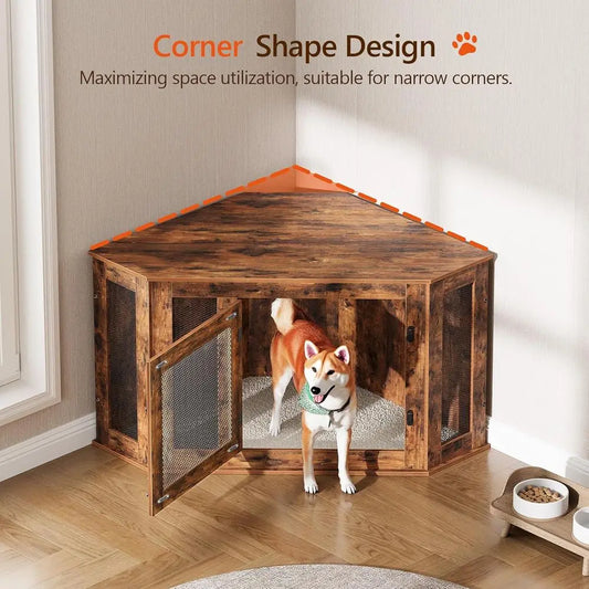 Dog Crate Furniture, Wooden Dog Kennel End Table,