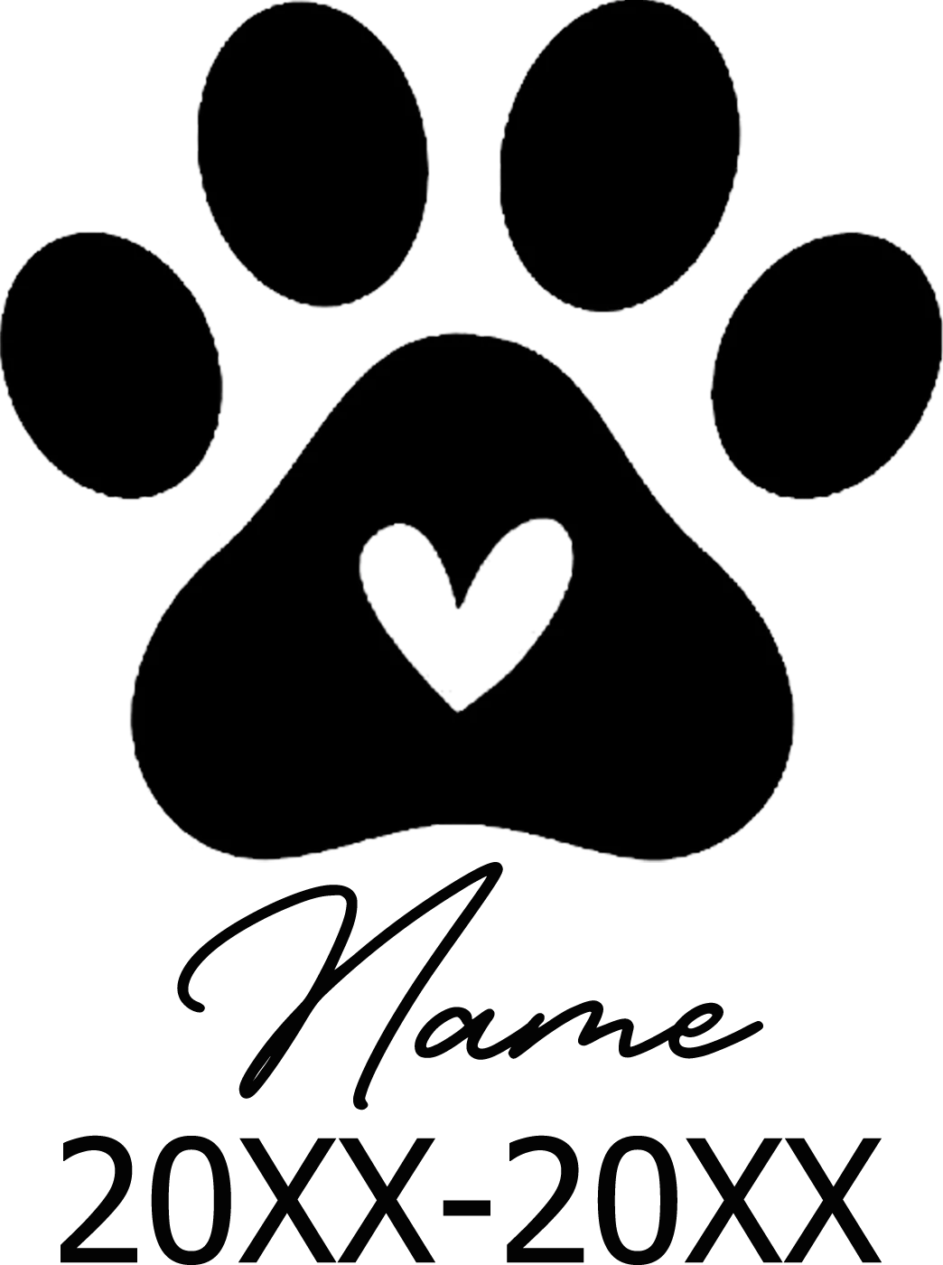 Memorial Stone Custom Dogs Name and Date of Death Personalized