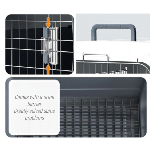 Airline Pet Carrier with Ventilation Windows Handle Small Dogs Cats
