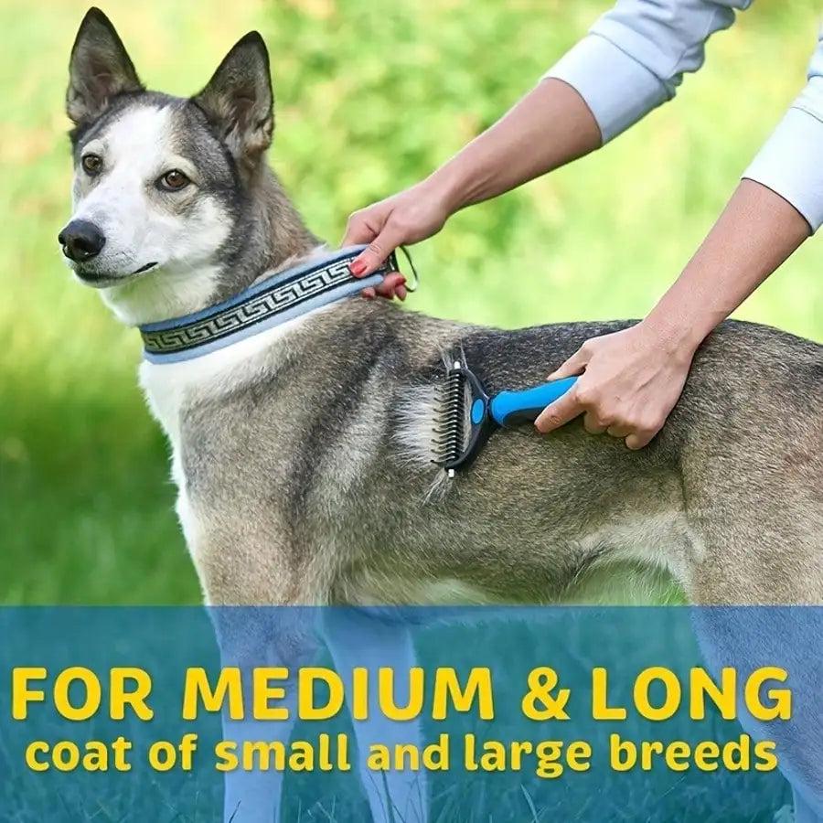 Pet Fur Cutter, Dog Grooming Shedding Tool, Double-Sided Pet Brush, Pet Supplies