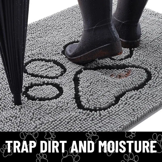 Dog Door Mat Muddy Paws, Absorbent Dirt Trapper Non Slip Quick dryr