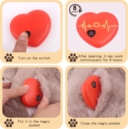 Puppy Heartbeat Plush Toy for Anxiety Relief, Sleep & Training
