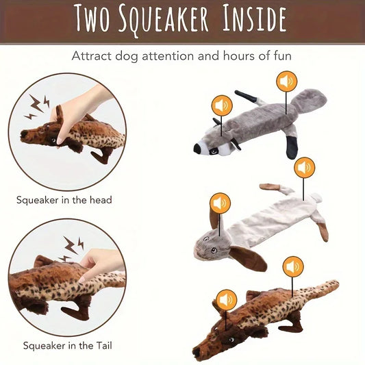 Plush Dog Toy No Stuffing Dog Toys With Squeakers Durable Medium And Large Dogs