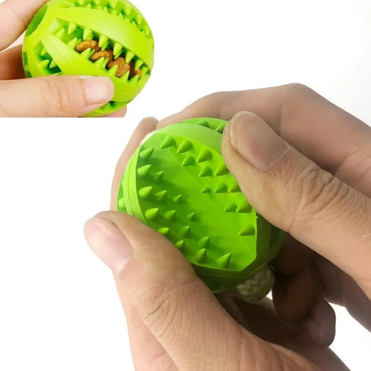 Dog Tug Rope, Treat Dispenser Ball, Chew Toy Durable & Dental Health (Colors Vary)