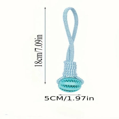 Dog Tug Rope, Treat Dispenser Ball, Chew Toy Durable & Dental Health (Colors Vary)