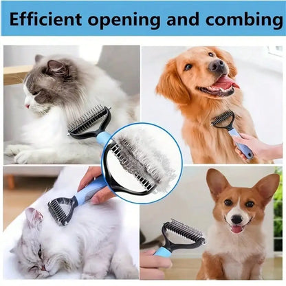 Pet Fur Cutter, Dog Grooming Shedding Tool, Double-Sided Pet Brush, Pet Supplies