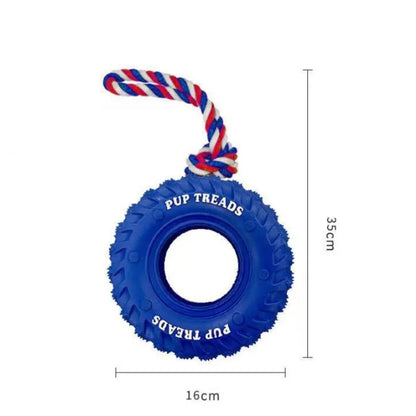 Tire Natural Rubber Strong Durable Pulling Tugging Interactive Cleaning Teeth