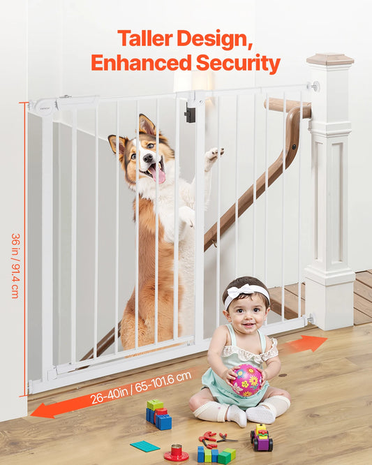 Dog Gate Easy Step Walk Child Pet Security Mount Kit Wall