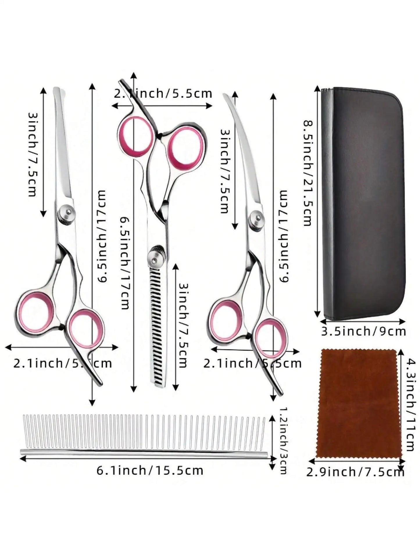5-piece Professional Pet Beauty Scissors Set