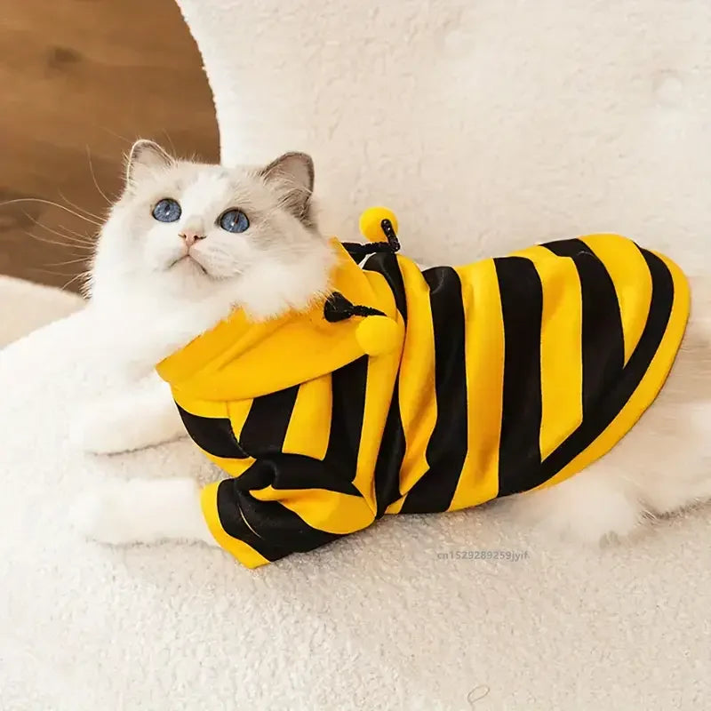 Bee Pet Puppy Coat Apparel Outfit  Small Medium Dogs & Cats