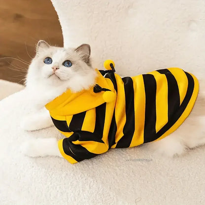 Bee Pet Puppy Coat Apparel Outfit  Small Medium Dogs & Cats