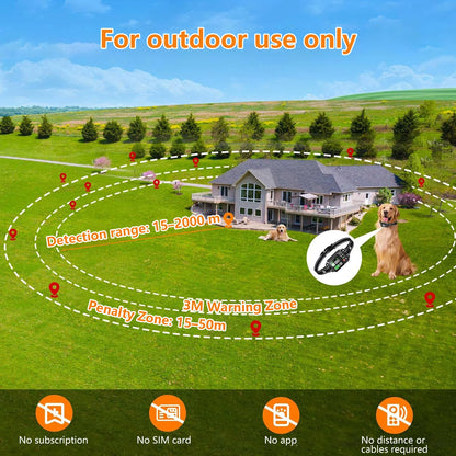 GPS Wireless Dog Fencing System GPS Electric Satellite Technology, 15 ~ 200
