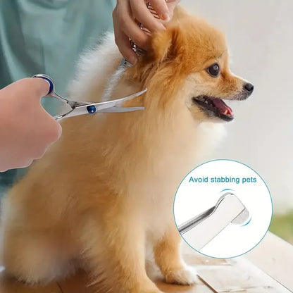 Ambidextrous Pet Safe Scissors Stainless steel for Precision Trimming