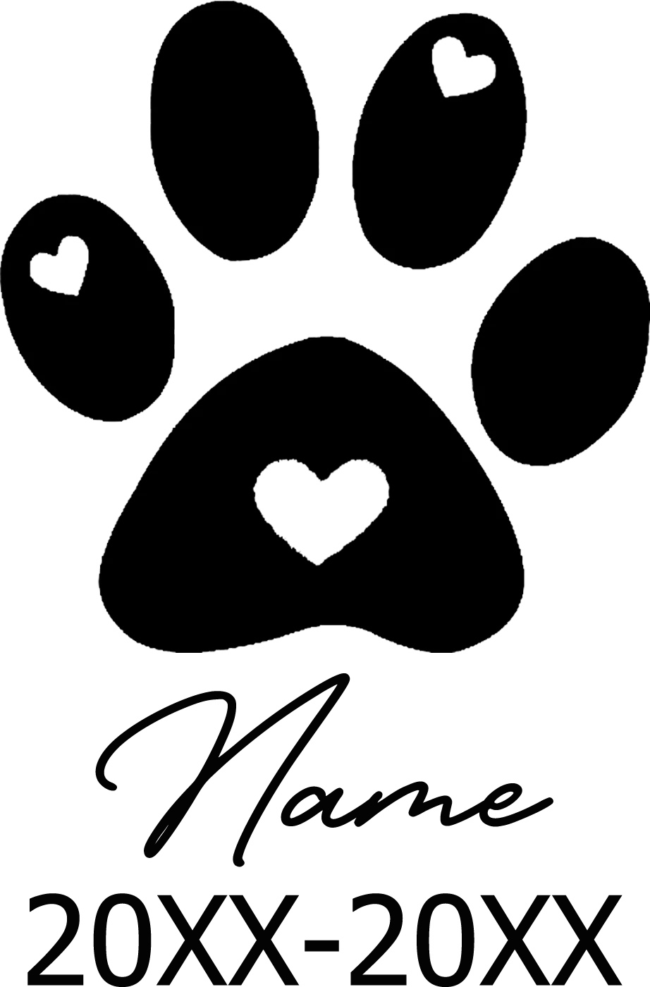 Memorial Stone Custom Dogs Name and Date of Death Personalized