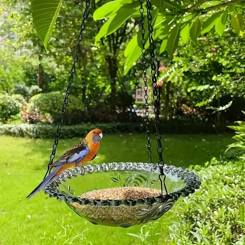 Hanging Bird Bath Feeder Set with Chain
