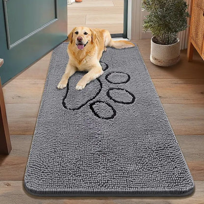 Dog Door Mat Muddy Paws, Absorbent Dirt Trapper Non Slip Quick dryr