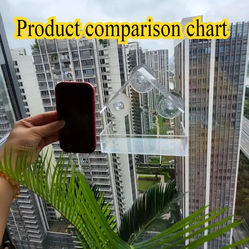 Transparent Bird Feeder for Wild Birds