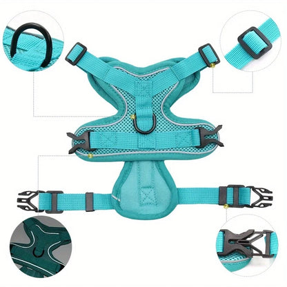 No Pull Dog  Adjustable Harness Vest for Small Dogs Chest Strap Lead Walking