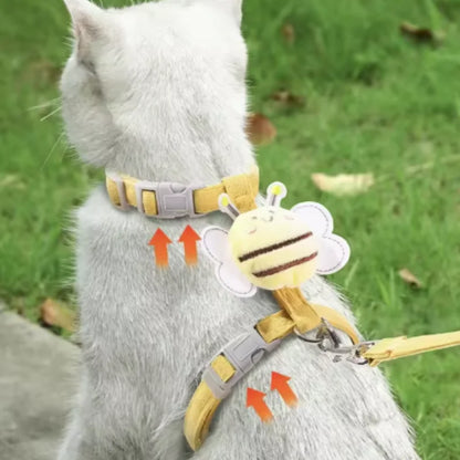 Adjustable Cat Harness Leash Set