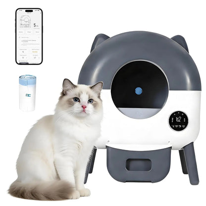 Self-Cleaning Cat Litter Box for Multiple Cats Large Capacity –App Control