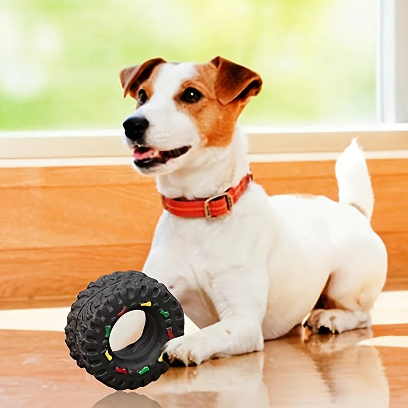 Training Toy Durable Chew Wheel Interactive Sound Toy for Small Medium Dogspets