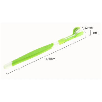 3-Sided Toothbrush Plastic  Removing Bad Breath  Tartar