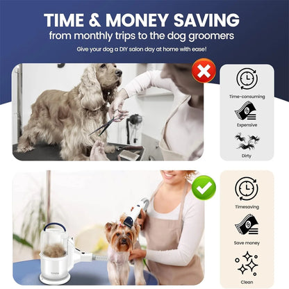 P50 Dog Grooming Vacuum, with Dog Clippers,Deshedding