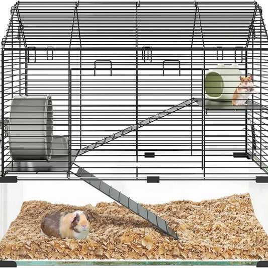 3 tier Metal Enclosure + Glass Cages for Guinea Pigs
