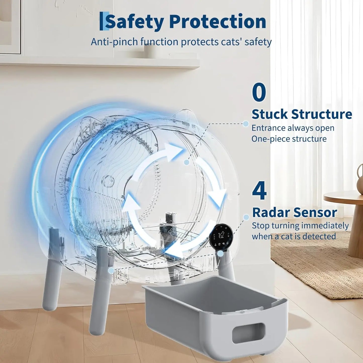 Self-Cleaning Cat Litter Box for Multiple Cats Large Capacity –App Control
