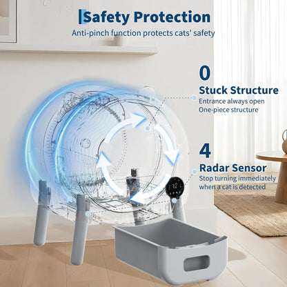 Self-Cleaning Cat Litter Box for Multiple Cats Large Capacity –App Control