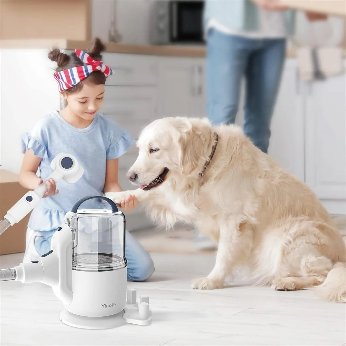P50 Dog Grooming Vacuum, with Dog Clippers,Deshedding