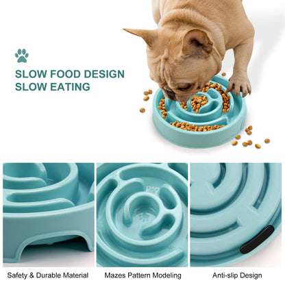 Slow Feeder Bowl Slower Food Feeding for Large Medium Small Dogs Puppy