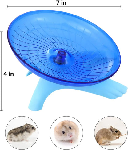 Blue Silent Hamster Exercise Wheel – 7 Inch Quiet Spinner Running Disc