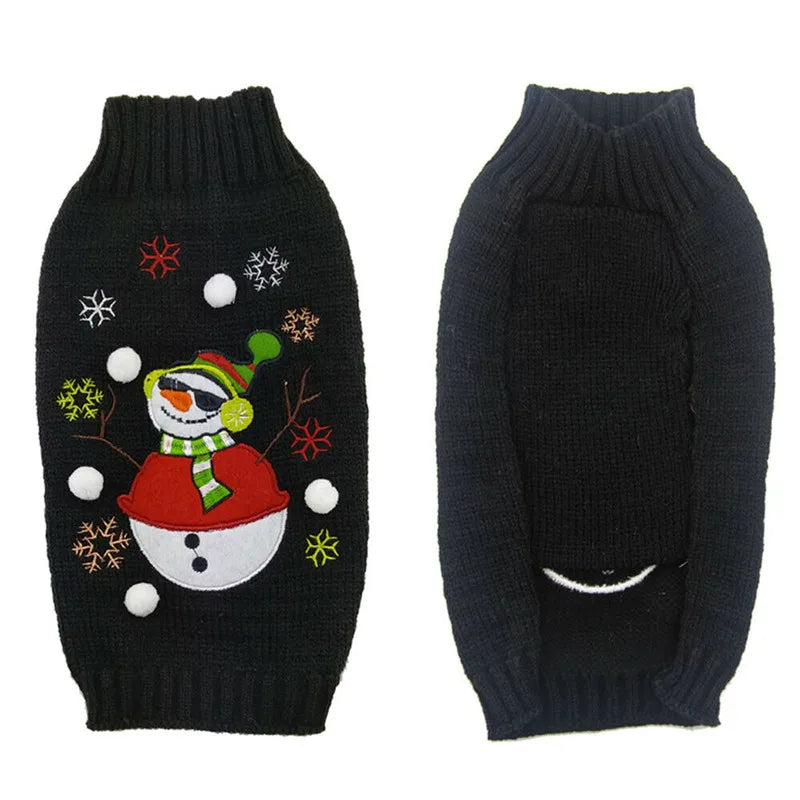 Dog Sweater Christmas Winter Warm Dog  Knitted Sweater