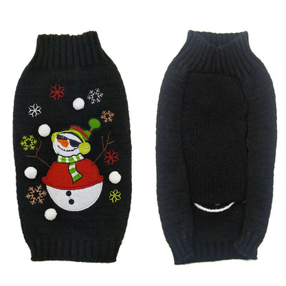 Dog Sweater Christmas Winter Warm Dog  Knitted Sweater