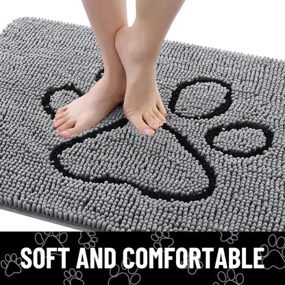 Dog Door Mat Muddy Paws, Absorbent Dirt Trapper Non Slip Quick dryr