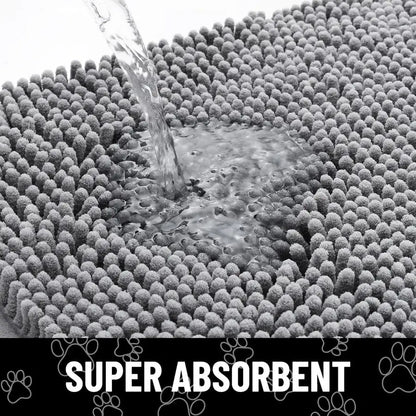 Dog Door Mat Muddy Paws, Absorbent Dirt Trapper Non Slip Quick dryr