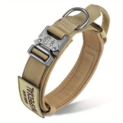 Heavy Duty Tactical Dog Collars with Patch Training  Medium and Large Dogs