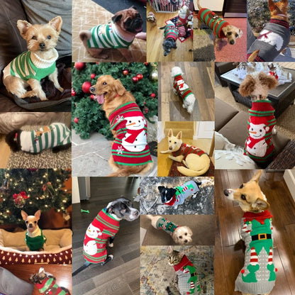Dog Sweater Christmas Winter Warm Dog  Knitted Sweater