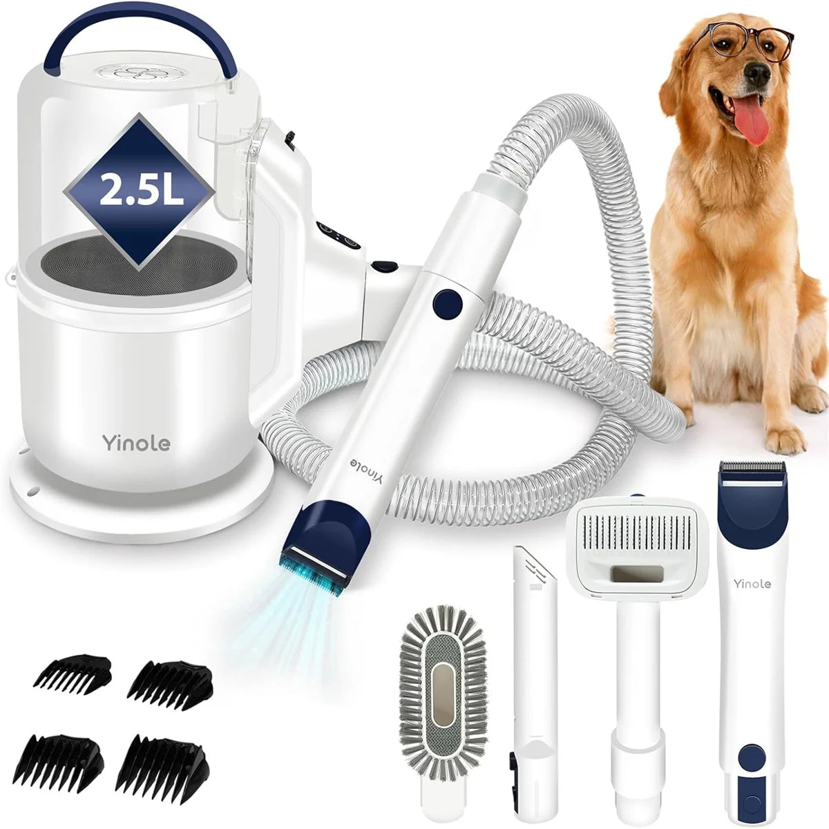 P50 Dog Grooming Vacuum, with Dog Clippers,Deshedding