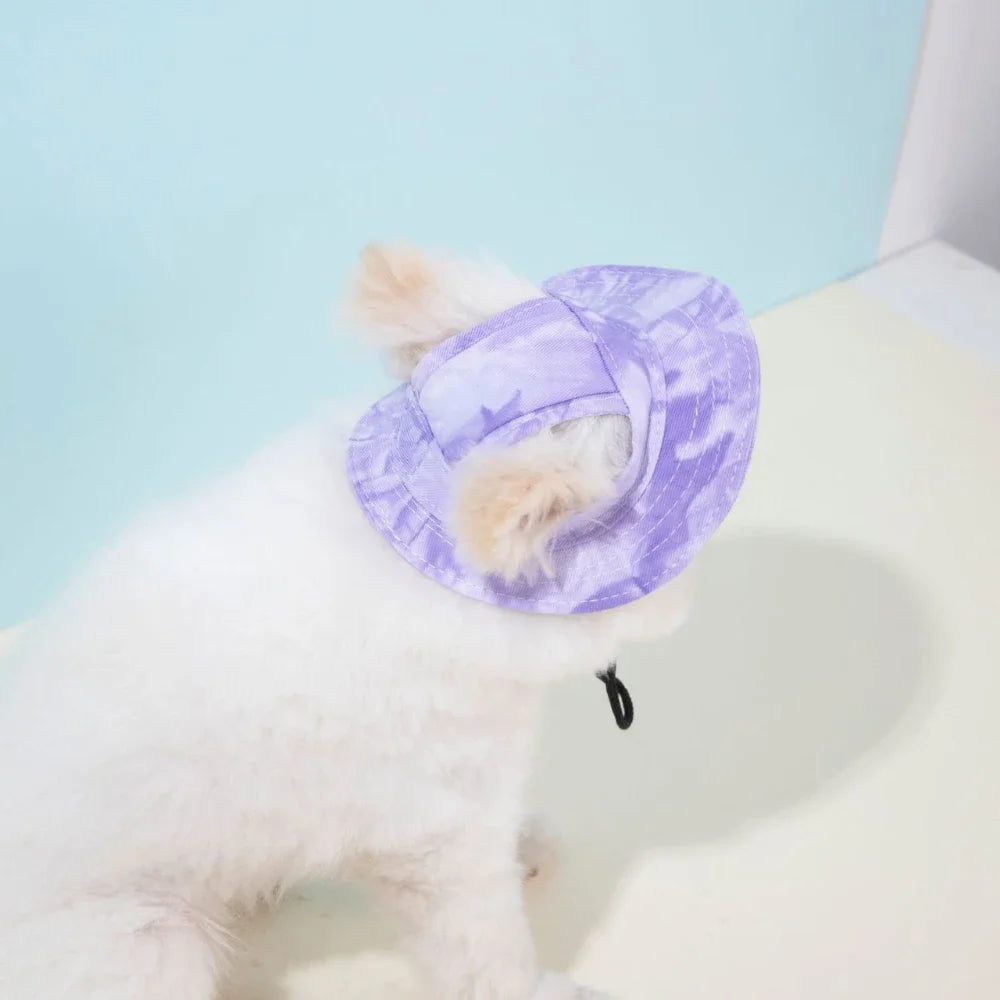 Pet Hat with Ear Holes Medium Small Dogs