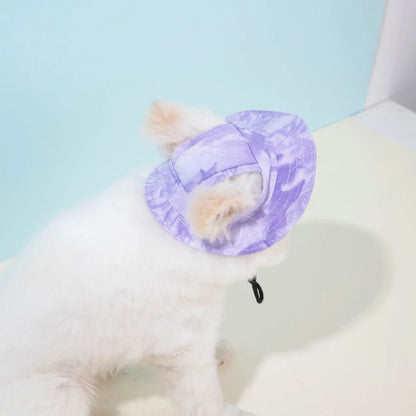 Pet Hat with Ear Holes Medium Small Dogs