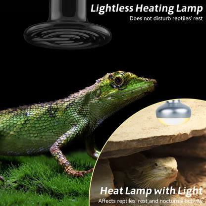 3PCS Reptiles Far Infrared Heating Bulb 220V/110V 25W 50W 75W 100W E27
