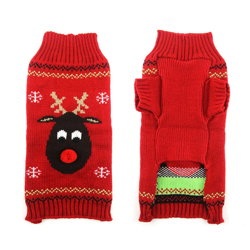Dog Sweater Christmas Winter Warm Dog  Knitted Sweater