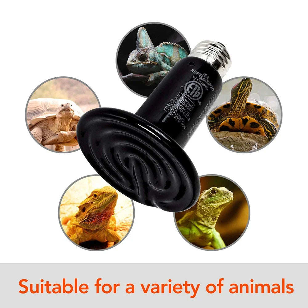3PCS Reptiles Far Infrared Heating Bulb 220V/110V 25W 50W 75W 100W E27