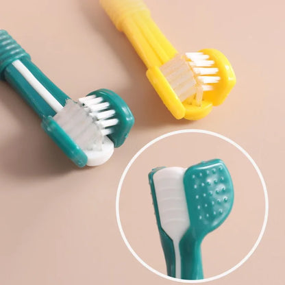 3-Sided Toothbrush Plastic  Removing Bad Breath  Tartar