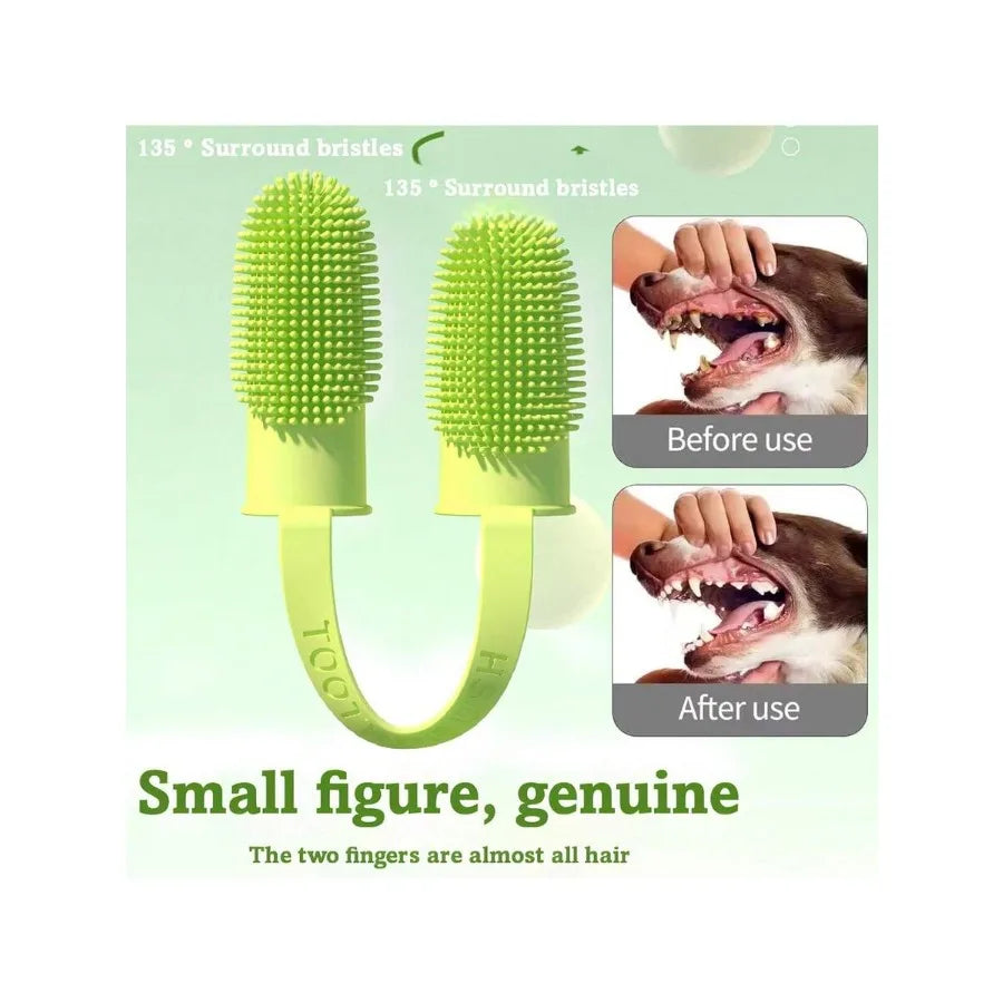 6 Pcs Dog Bath Brush Set With Soap Dispenser