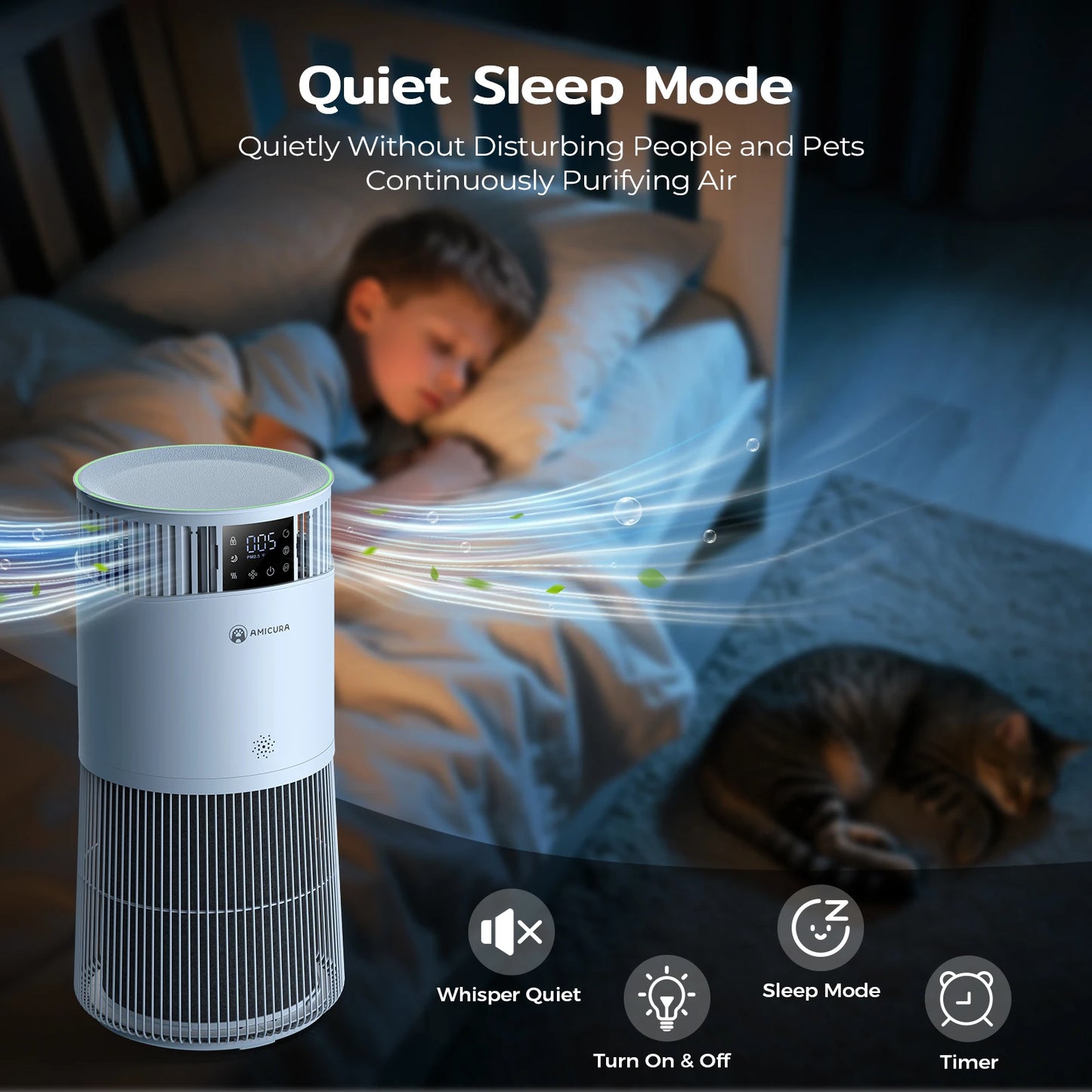 Amicura P2 Air Purifier for Pet Allergy Sufferers