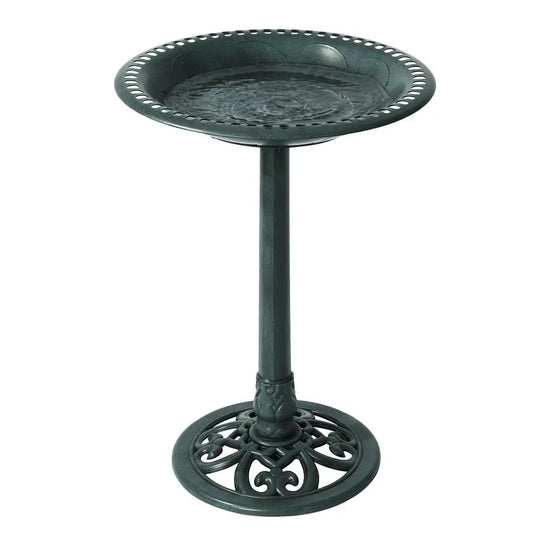 Expressions Outdoor Garden Bird Bath Green Weather Resistant