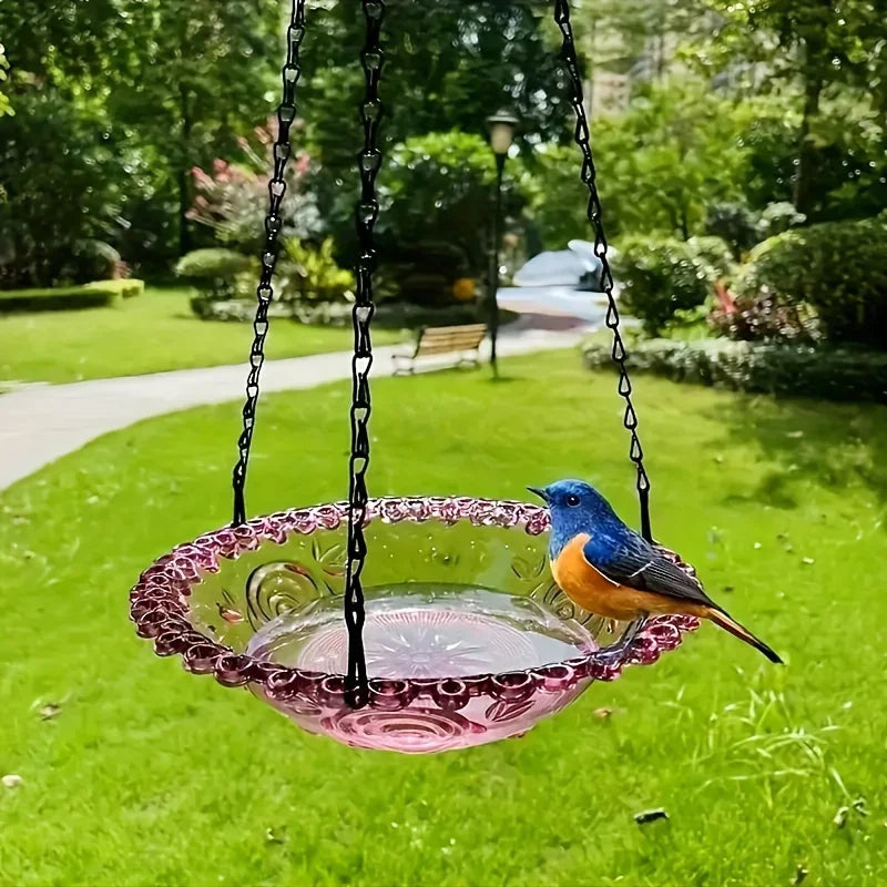 Hanging Bird Bath Feeder Set with Chain